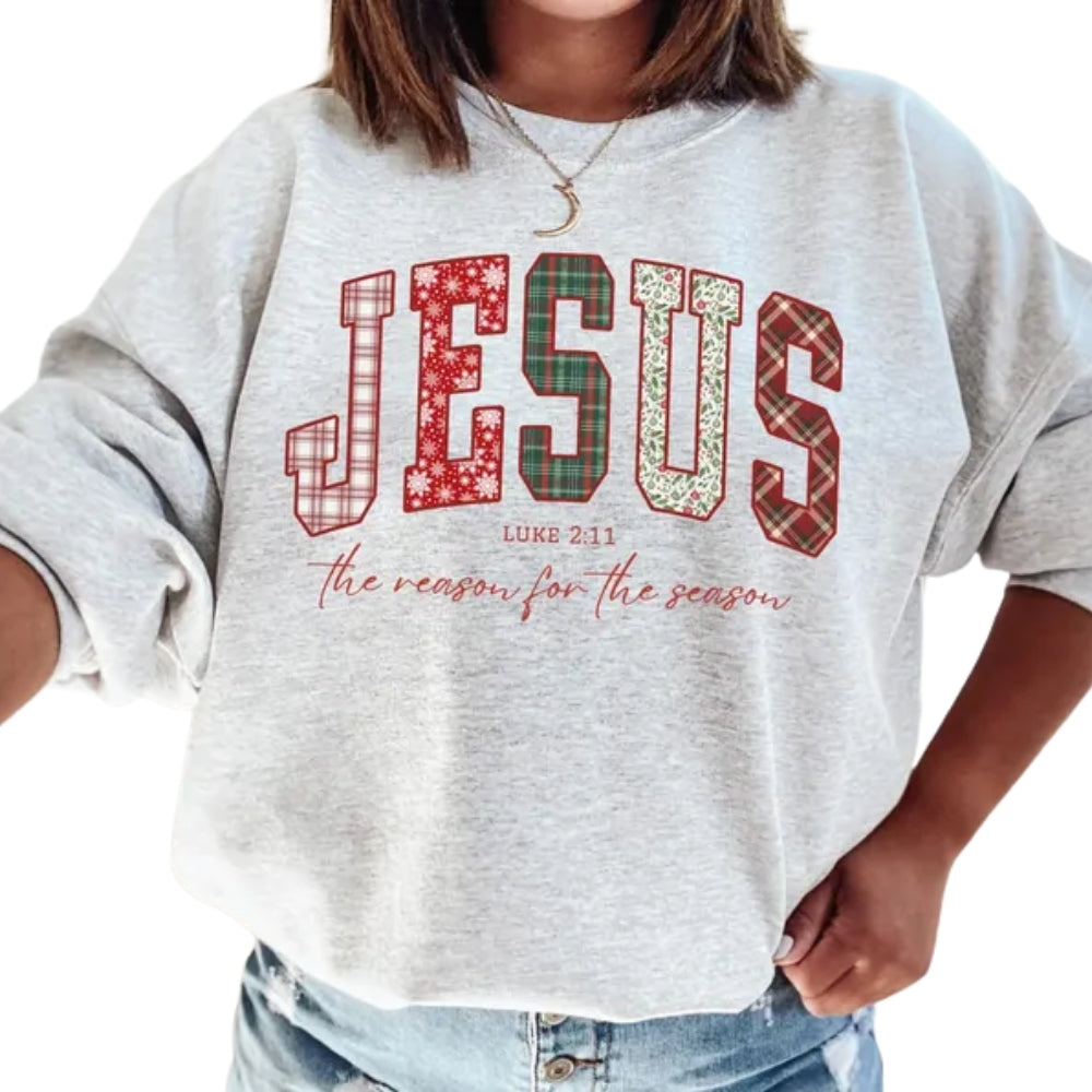 Jesus The Reason For The Season Christmas Bible Verse Sweatshirt, Christmas Christian Jesus Sweathirt 2D0279