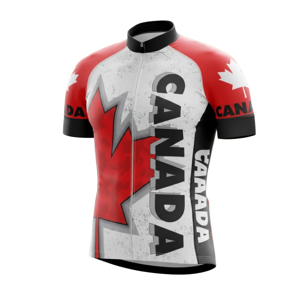 Men's Canada Flag Cycling Short Sleeve Jersey, Canada Cycling Jerseys CZ0101