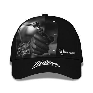 Dark Tatoo Machine Tattoo Artist Shop Personalized Name Ball Cap CA0308