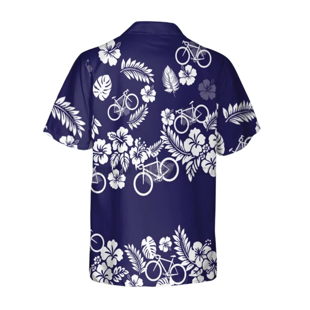 Floral Cycling Hawaiian Shirt Men Women, Cycling Tropical Hawaiian Shirt CE0057