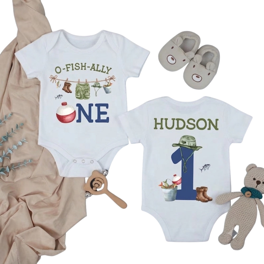 O-Fish-Ally One O-Fish-Ally Dada Mama Of A One Year Old Matching 1st Birthday Family T Shirt, First Birthday Fishing Family Shirts ET1076