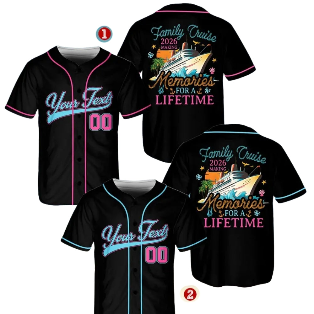 Family Cruise Making Memories For A Lifetime Custom Family Matching Baseball Jersey, Custom Cruise Travel Baseball Jersey For Family ET0713