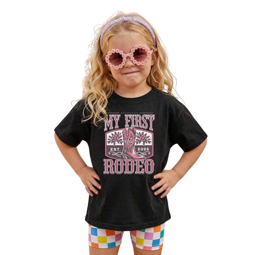 My First Rodeo Custom Matching 1st Birthday Family T Shirts, Personalized Western First Birthday Matching Shirts For Family ET0439