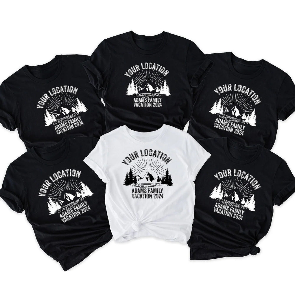 Custom Matching Family Vacation T Shirts, Personalized Family Travel Shirts ET0440