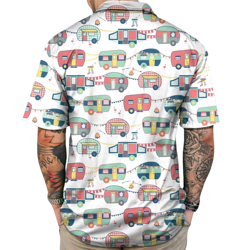 Campervan Pattern Hawaiian Shirt For Men Women, Camper Hawaiian Shirt HE0486