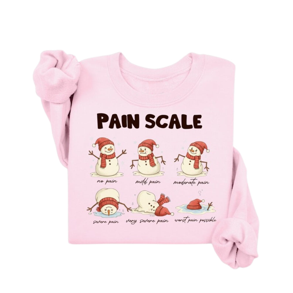Pain Scale Christmas Nurse Sweatshirt, Funny Nurse Christmas Sweatshirt 2D0394