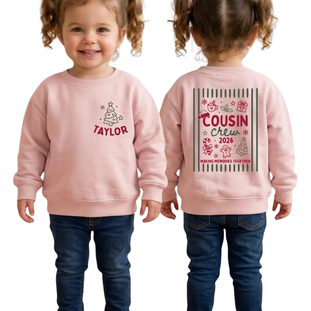 Cousin Crew Custom Christmas Matching Sweatshirt, Custom Family Xmas Sweater ET1679