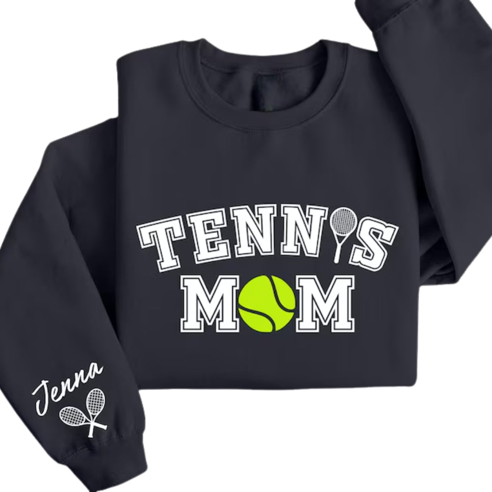 Custom Tennis Mom Sweatshirt, Custom Tennis Sweatshirt For Mama Mother 2D0635