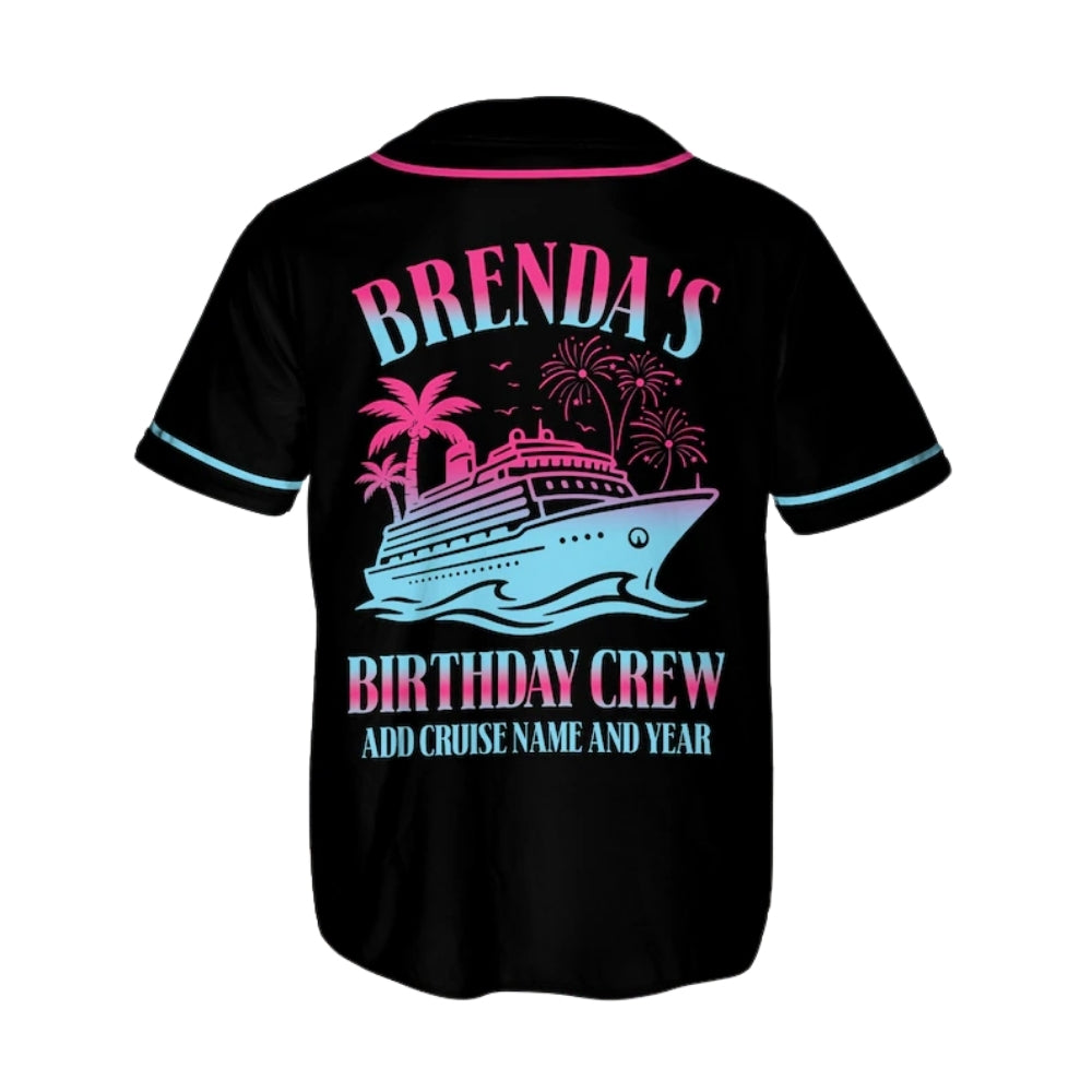 Custom Matching Birthday Crew Cruise Baseball Jersey For Family, Custom Birthday Cruise Family Matching Shirts ET0717