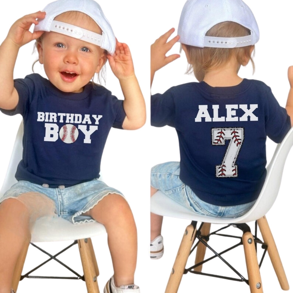 Baseball Birthday Boy Matching Family T Shirts, Matching Baseball Birthday Shirts For Family ET0361