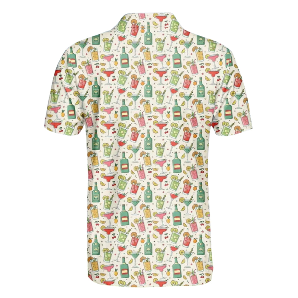 Cocktail Margarita Golf Polo Shirt For Mens, Cocktail Golf Shirts Men GE0250