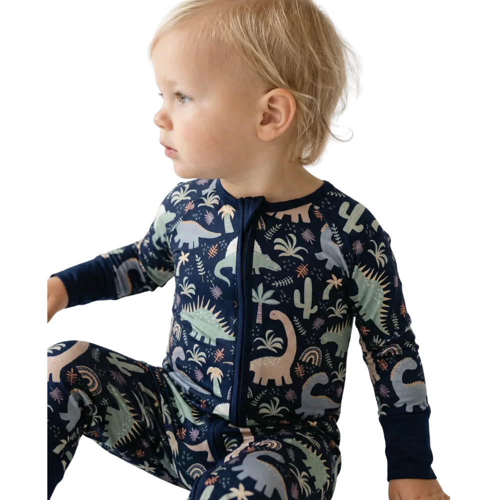 Dinosaur Forest Baby Convertible Zippy Romper, Dinosaur Baby Romper Convertible BB0833