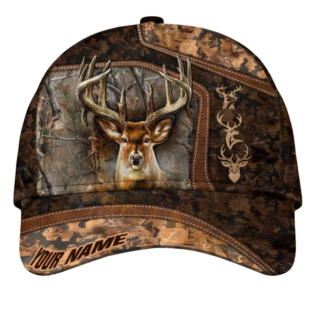 Custom Deer Hunting Camo Caps, Custom Deer Hunting 3D Baseball Cap CP0337