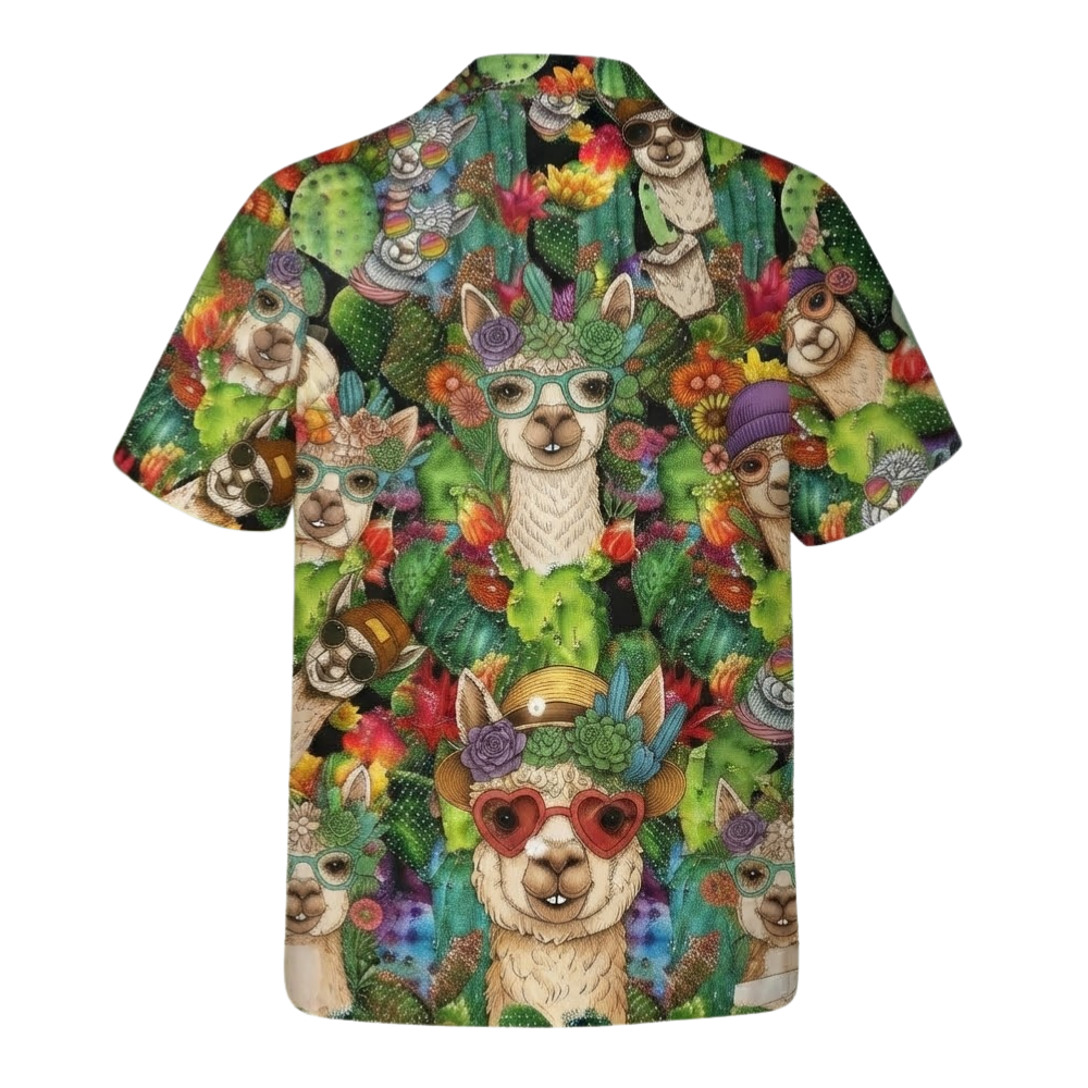 Alpaca Tropical Hawaiian Shirt Women And Men, Alpaca Hawaiian Shirts HE0527