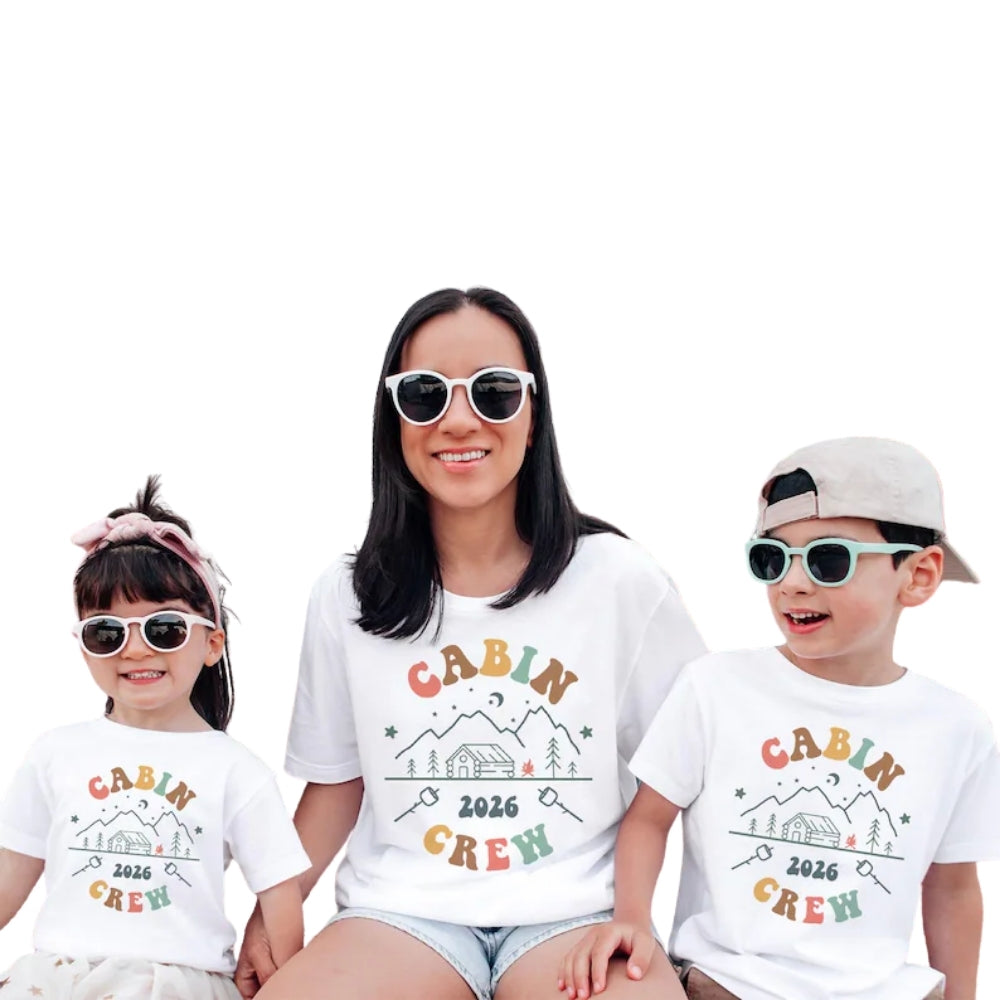 Cabin Crew Custom Family Matching T Shirt With Year, Custom Cabin Vacation Family Shirts ET1088