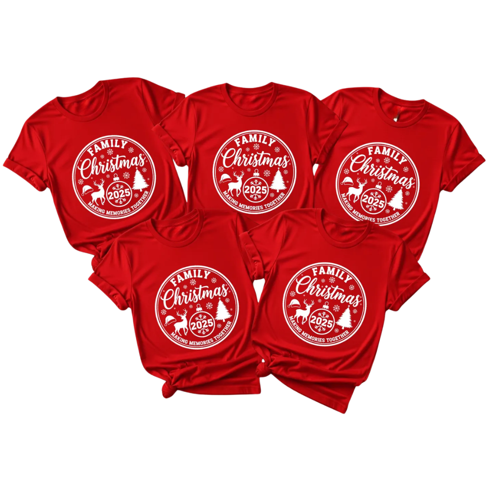 Family Christmas Making Memories Together Matching T Shirt, Custom Family Christmas Matching Shirt ET1176