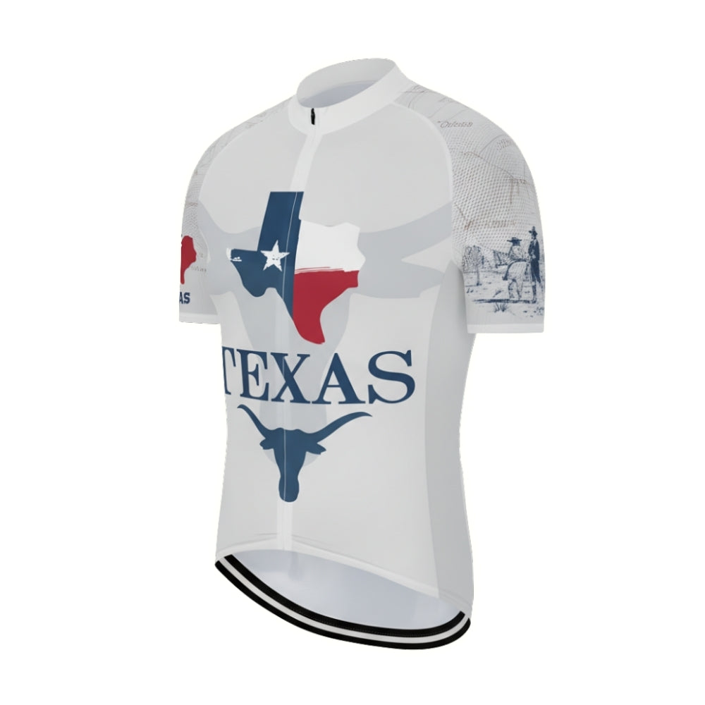 Texas Flag Short Sleeve Cycling Jersey For Mens, Texas Cycling Jerseys CZ0022