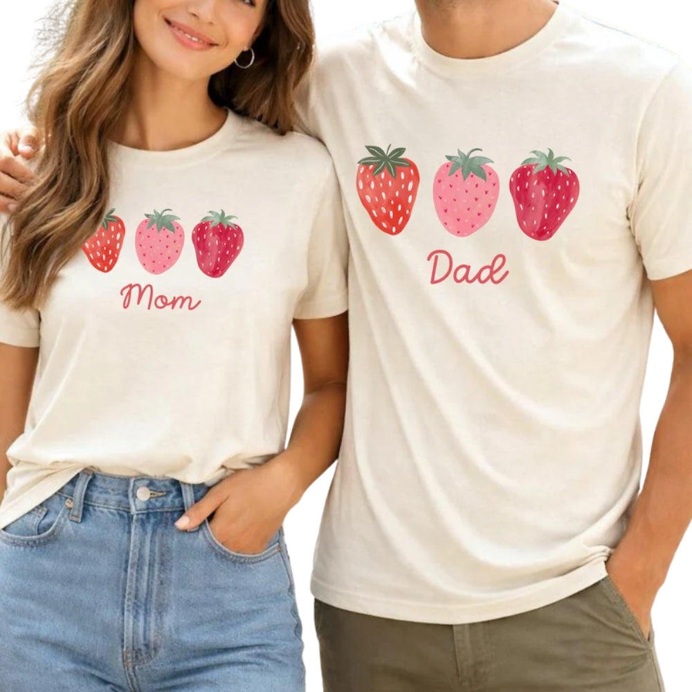 Strawberry First Birthday Custom Matching Family T Shirts, Custom 1st Birthday Matching Shirt For Family ET0159