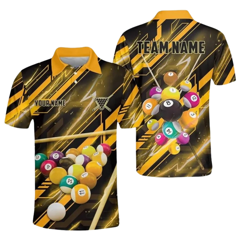 Custom Team Red Billiard Polo Shirts For Mens, Custom Billiard Shirts BIZ0189