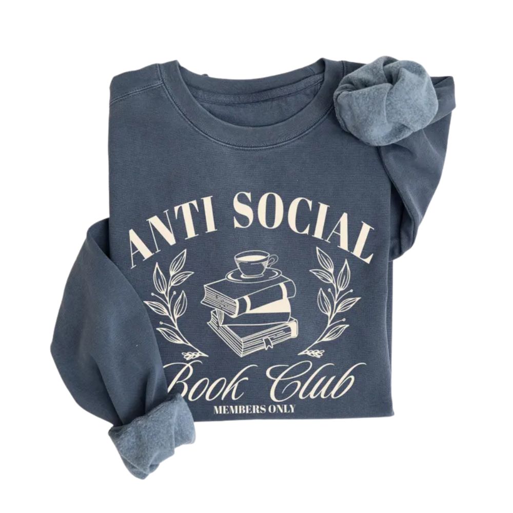 Anti Social Book Club Sweatshirt, Book Club Sweatshirt 2D0101