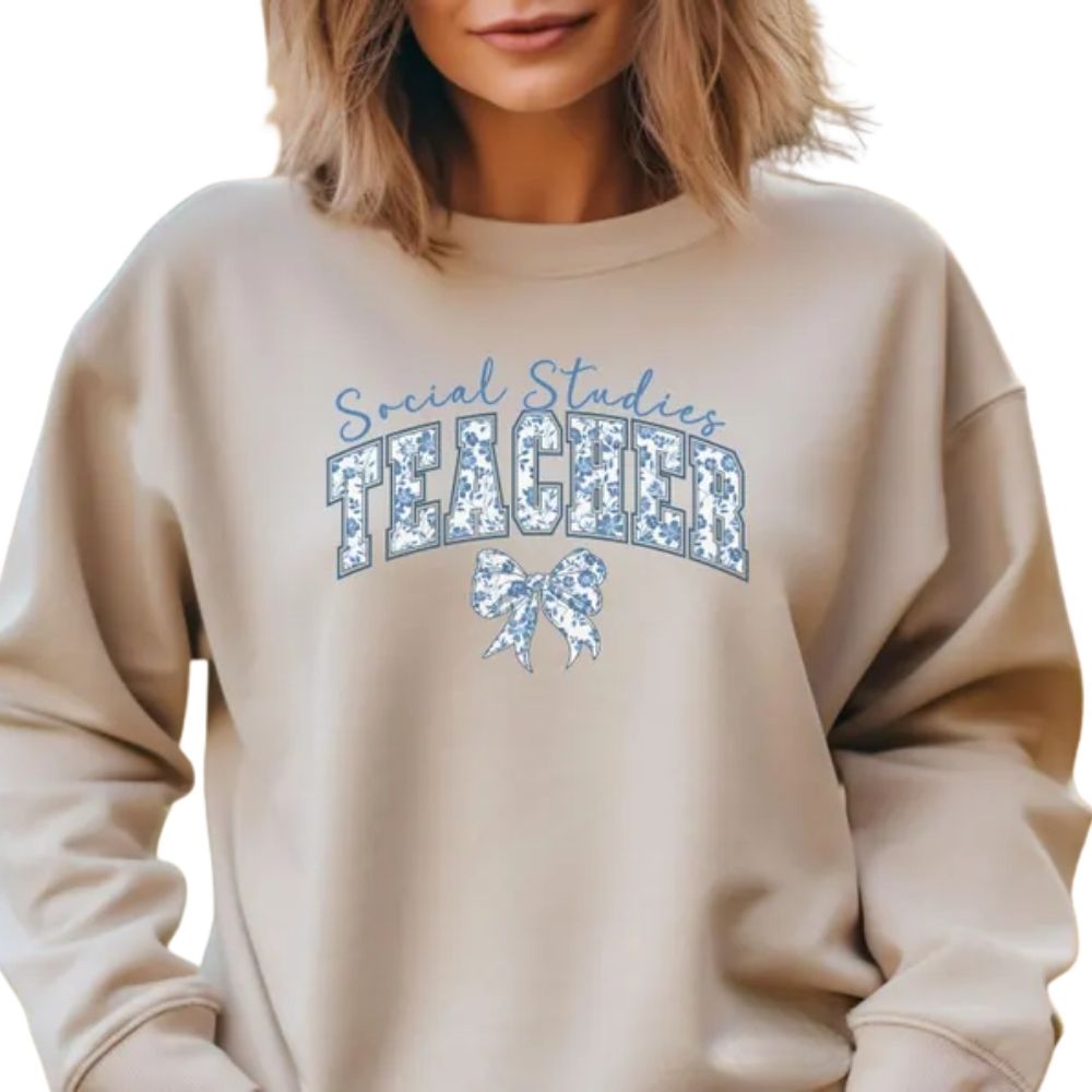 Custom Social Studies Teacher Sweatshirts For Women, Custom Social Studies Teacher Shirts 2D0154