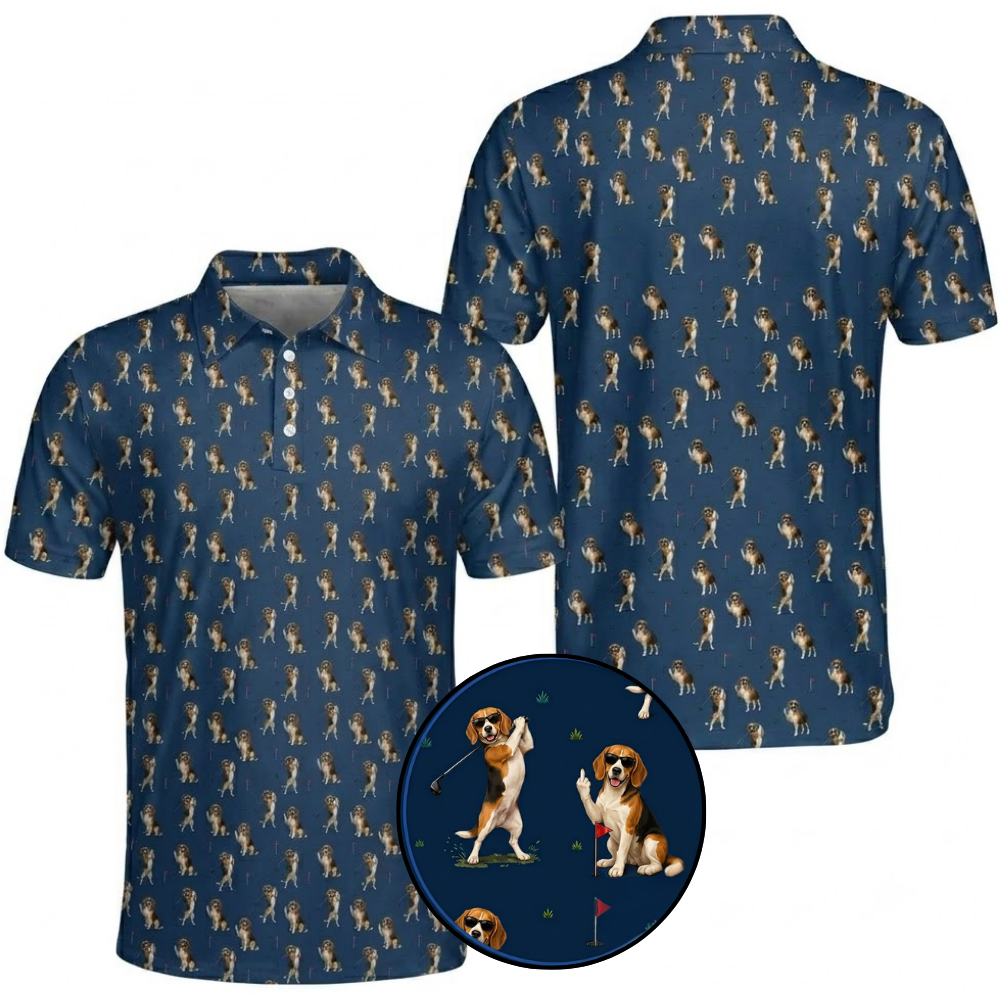 Beagle Dog Golf Polo Shirt For Men, Beagle Golf Shirt GZ0364
