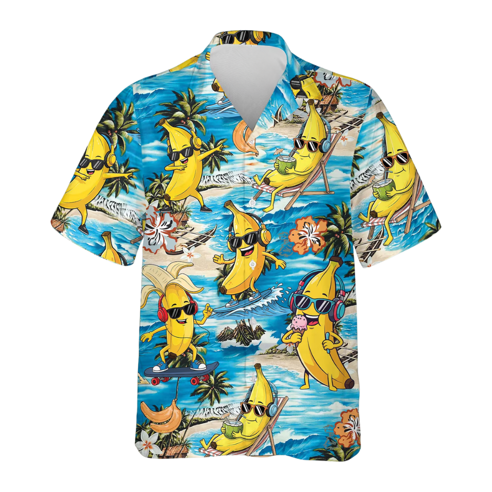 Funny Banana Tropical Hawaiian Shirt For Men Women, Banana Beach Hawaiian Shirt HE0618