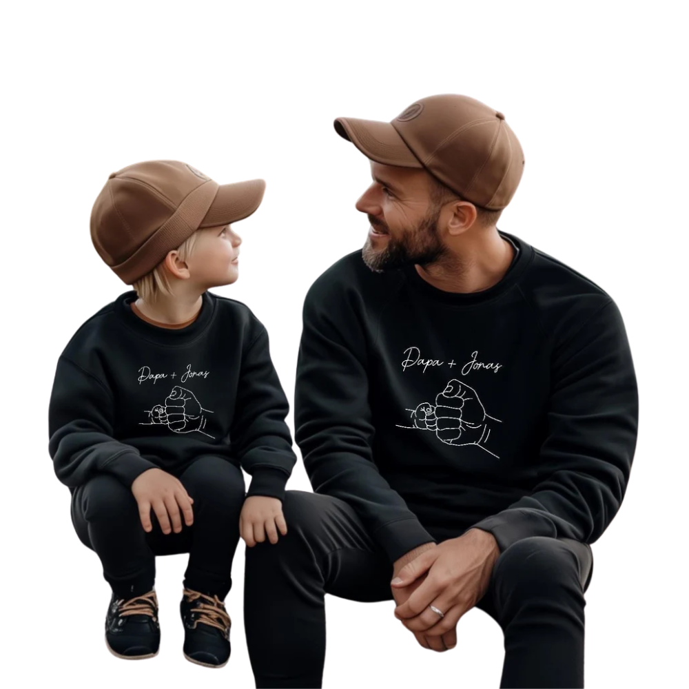 Personalized Dad And Son Matching Sweatshirt, Custom Daddy And Me Sweatshirt ET1364