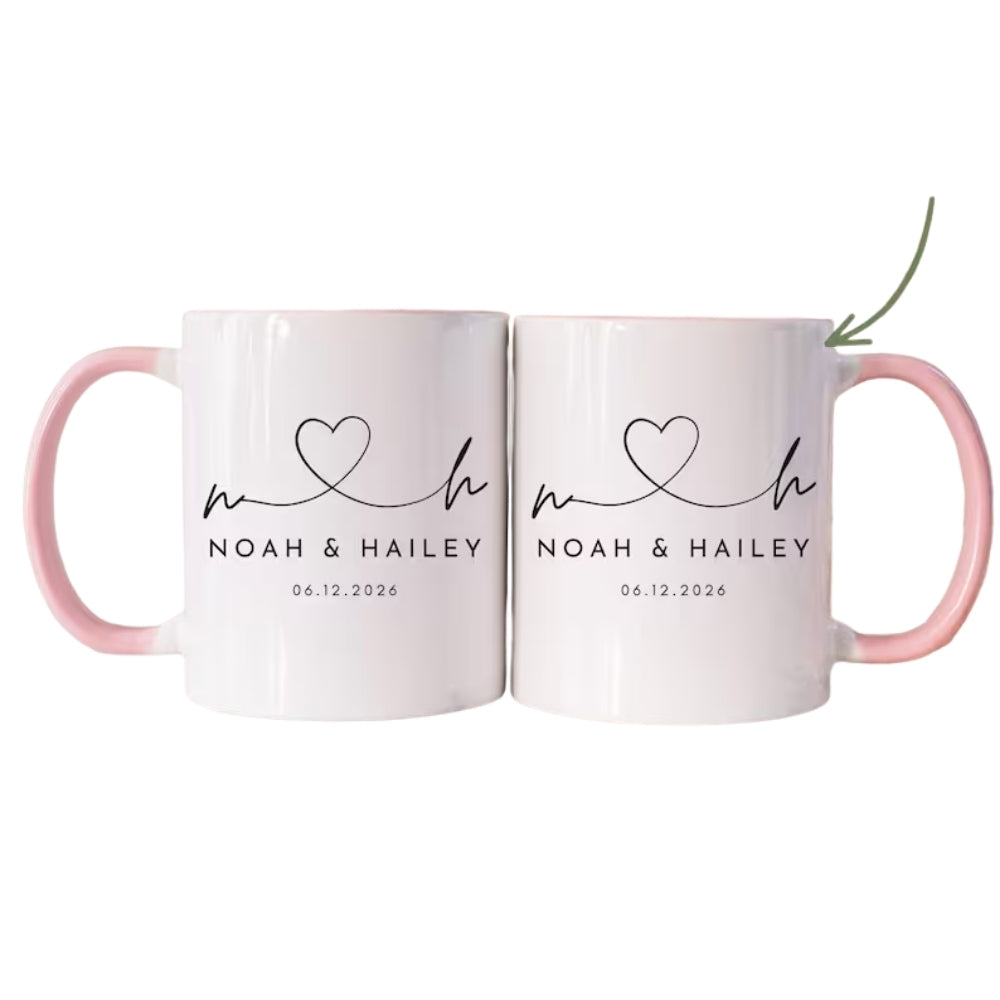 Custom Mr Mrs Husband and Wife Coffee Mugs, Custom Mug For Couple WD0072