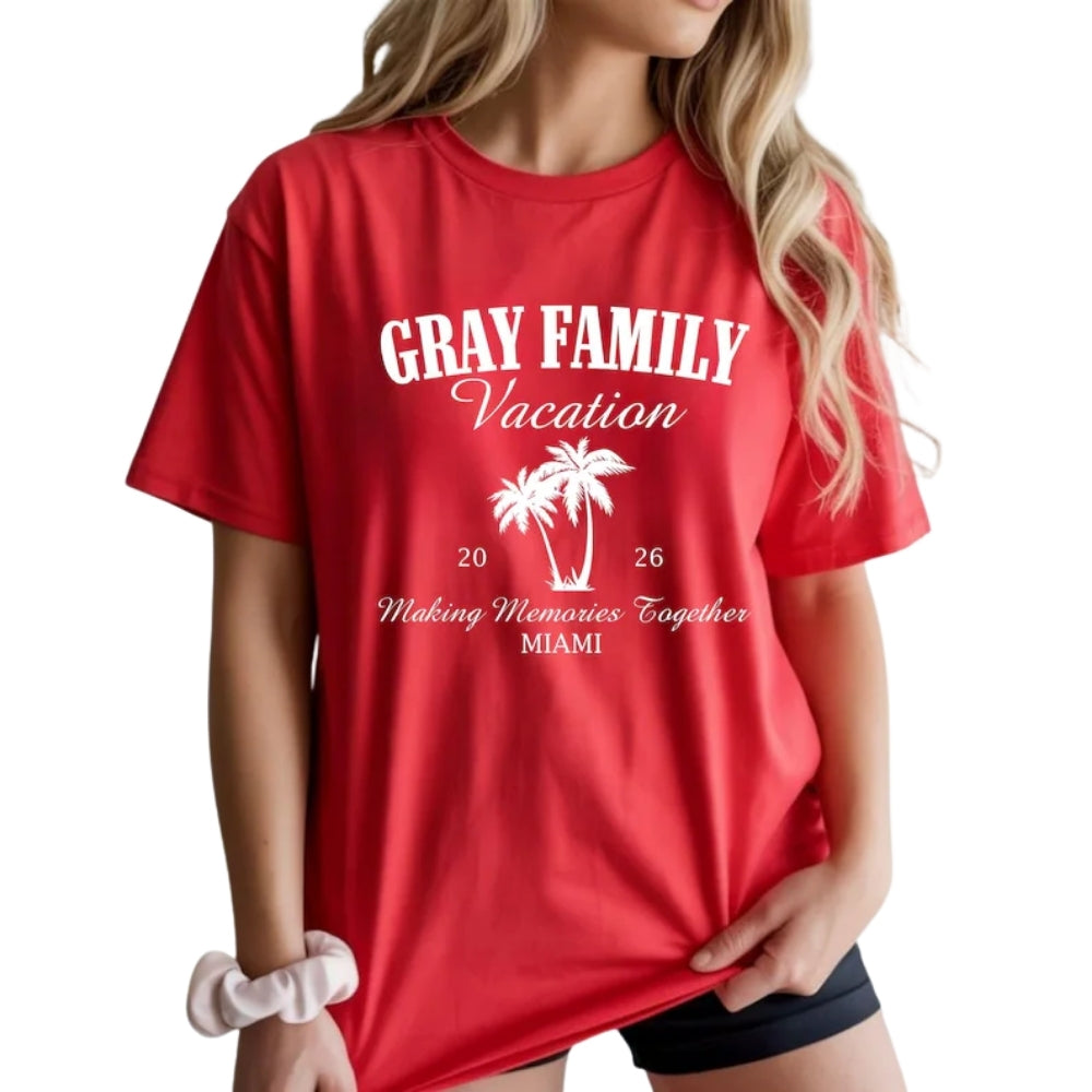 Custom Family Vacation Making Memories Together Matching T Shirts, Custom Family Vacation Shirts ET0162