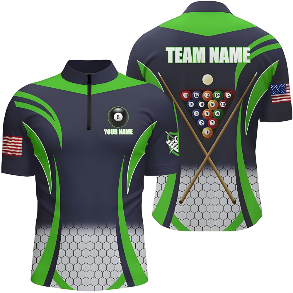 Custom Team Billiard Jersey Shirts For Men, Custom Billiard Shirts BIZ0090