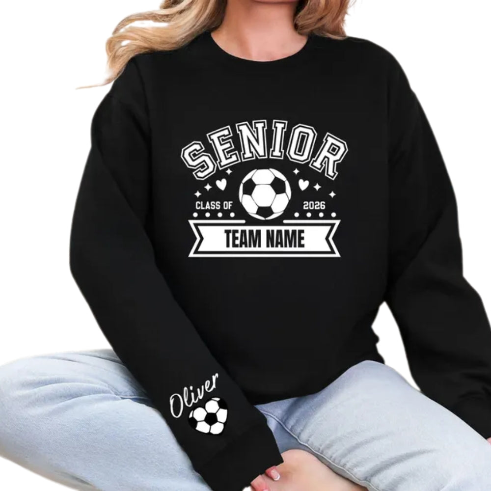 Custom Senior Soccer Class Of 2026 Sweatshirt, Custom Graduation Soccer Sweatshirt 2D0511