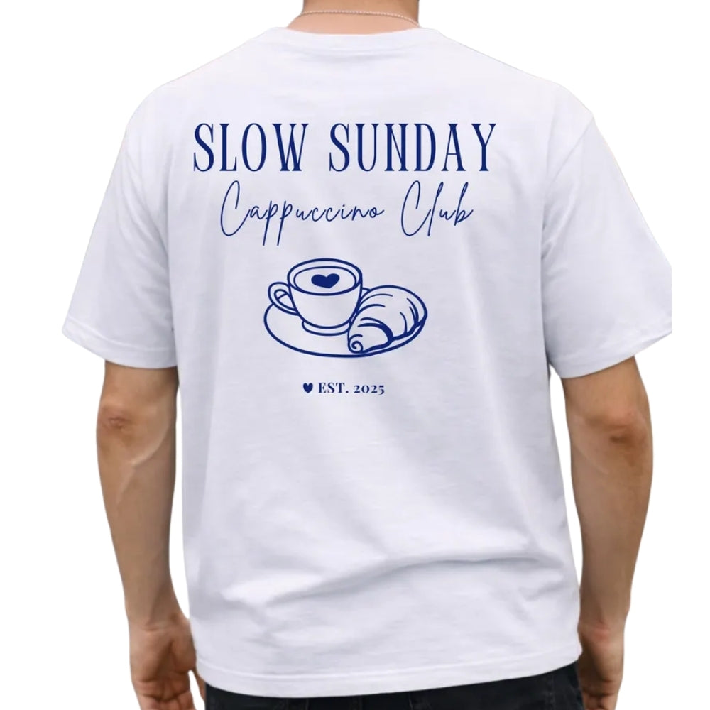 Slow Sunday Cappuccino Club Matching Daddy And Me T Shirts, Cappuccino Matching Family Shirts ET0311