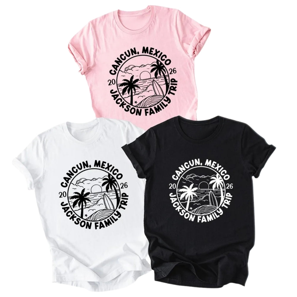 Custom Matching Family Vacation T Shirts, Personalized Family Matching Vacation Shirts ET0461