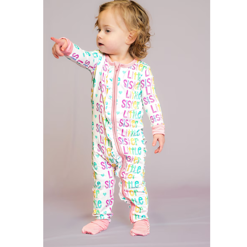 Little Sister Baby Convertible Zippy Romper, Sister Baby Romper Convertible BB0626