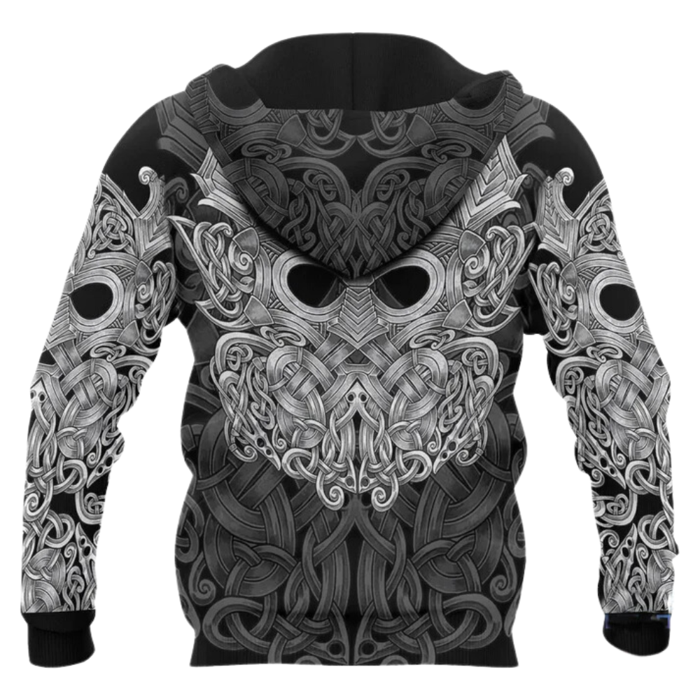 Viking Hoodie Mjolnir Odin Hoodie Black Viking Hoodies Men And Women SO0450