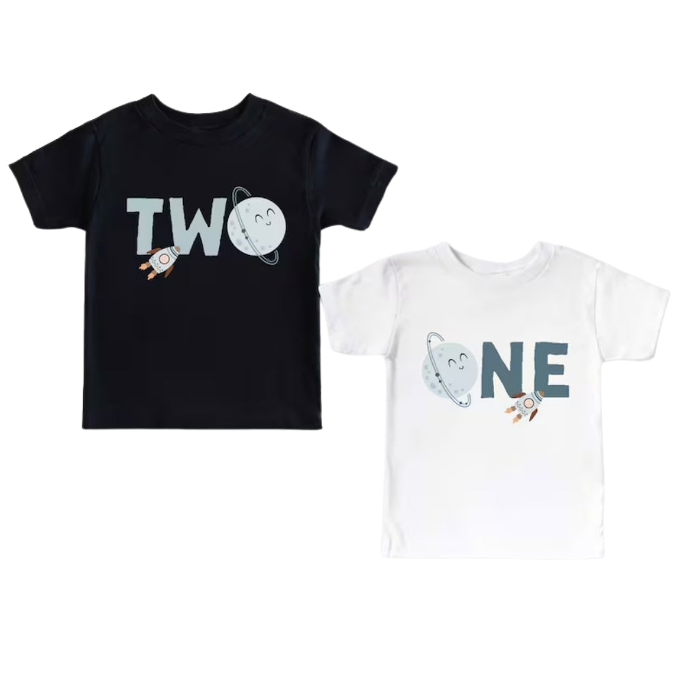 Astronaut Custom Matching First Birthday Family T Shirts, Custom Space First Birthday Family Shirts ET0316