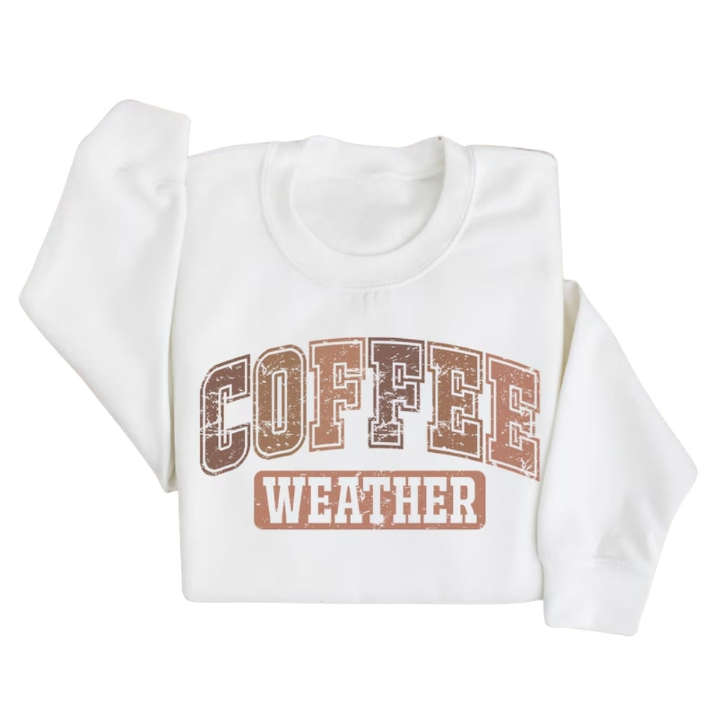 Retro Coffee Weather Sweatshirt, Coffee Lover Sweatshirt 2D0773