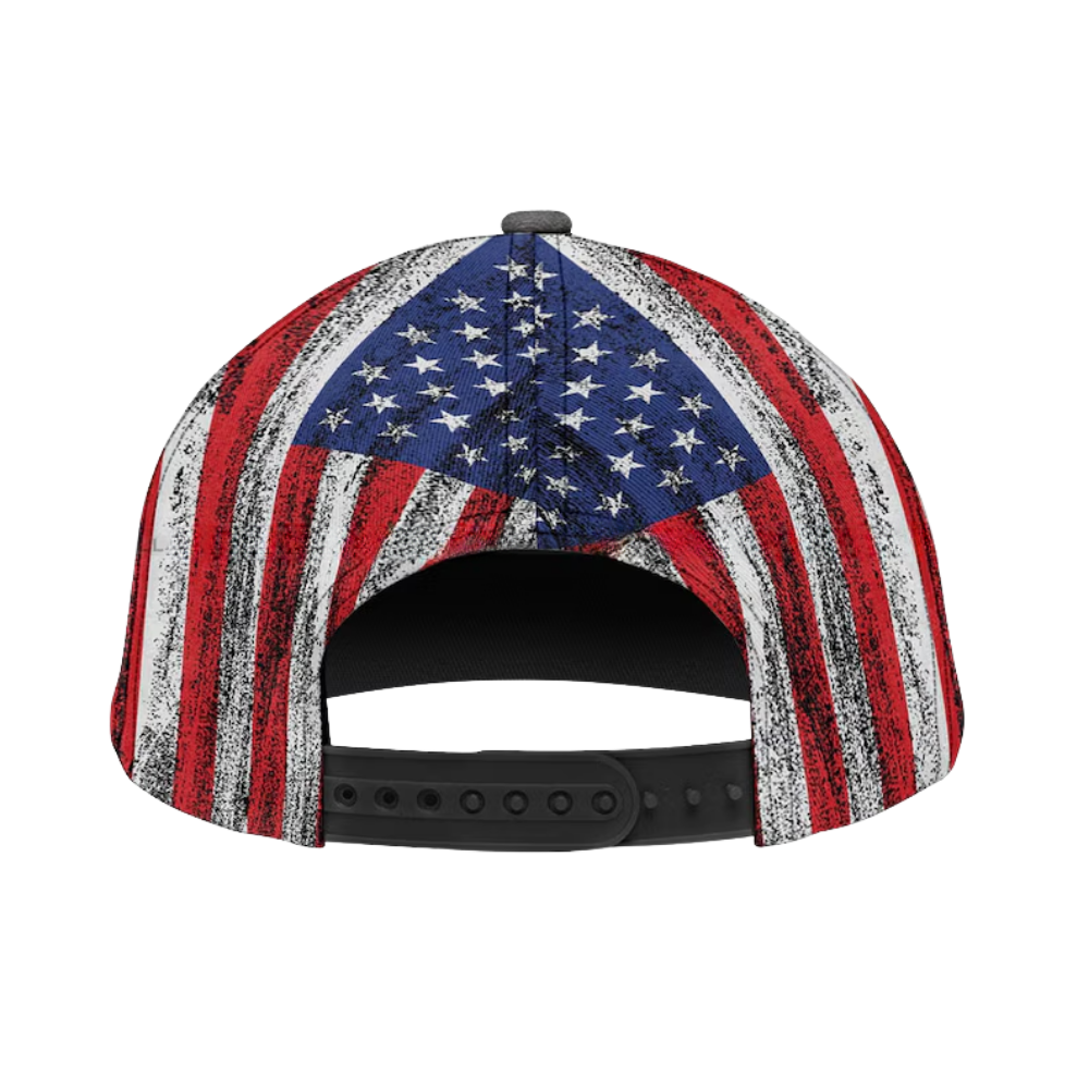 USA Flag Custom Name Papa Fist Bump Baseball Cap With Kid's Name, Custom Father's Day Hats Caps CP0149