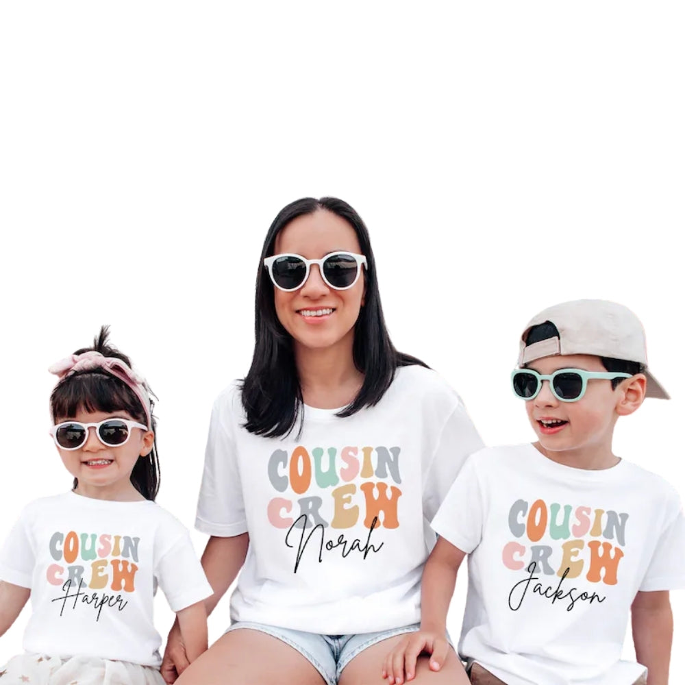 Custom Cousin Crew Retro Matching T Shirts With Name, Personalized Matching Cousin Shirts ET0192