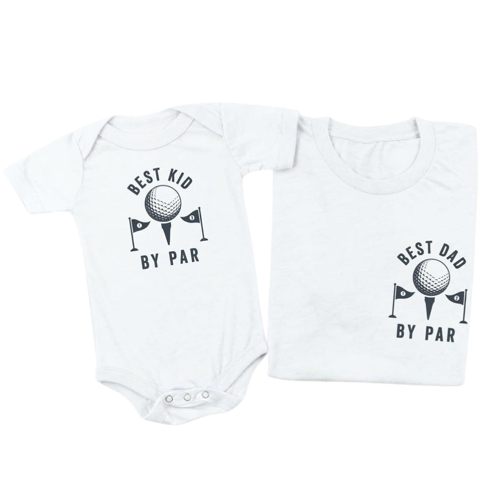 Best Dad By Par Matching Golf Dad Son Daughter T Shirt, Golf Matching Father's Day Shirts For Family ET0505