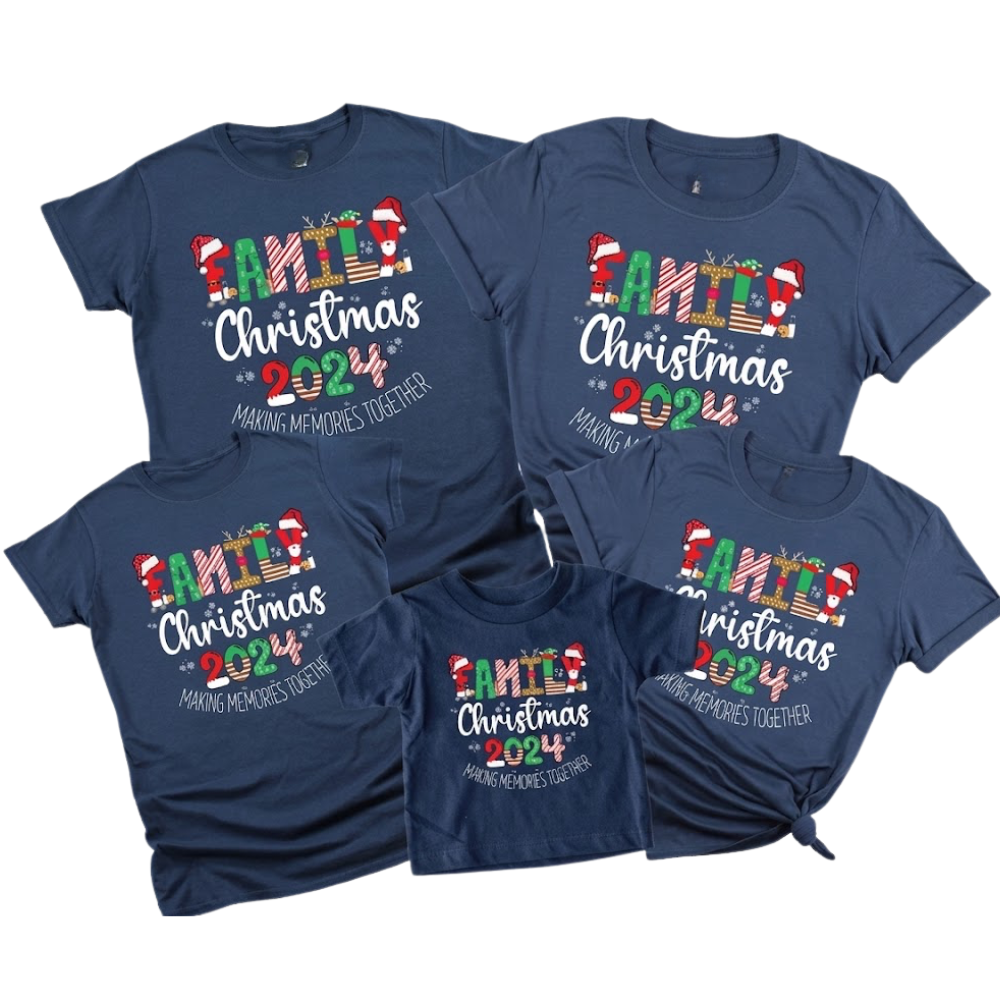 Custom Family Christmas Making Memories Together Matching T Shirt, Custom Christmas Family Shirts ET1177