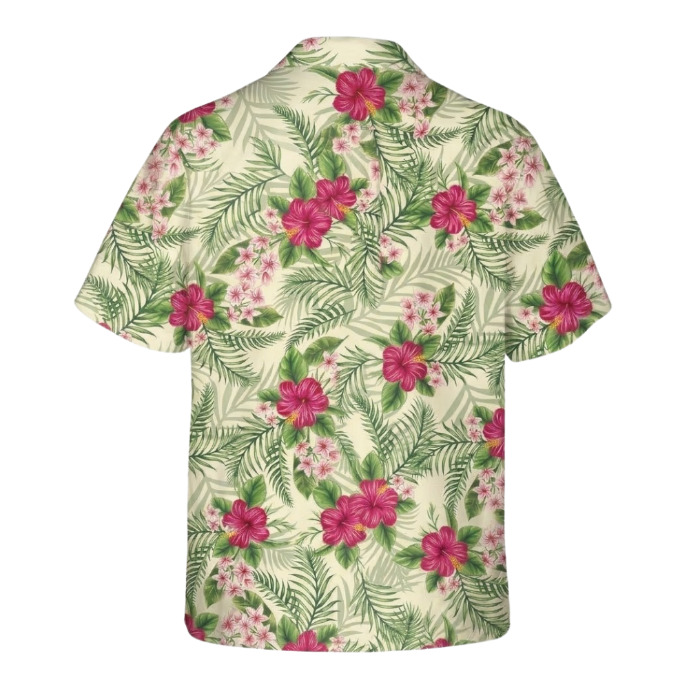 Hibiscus Tropical Hawaiian Shirt Women Men, Floral Tropical Hawaiian Shirts HE0528