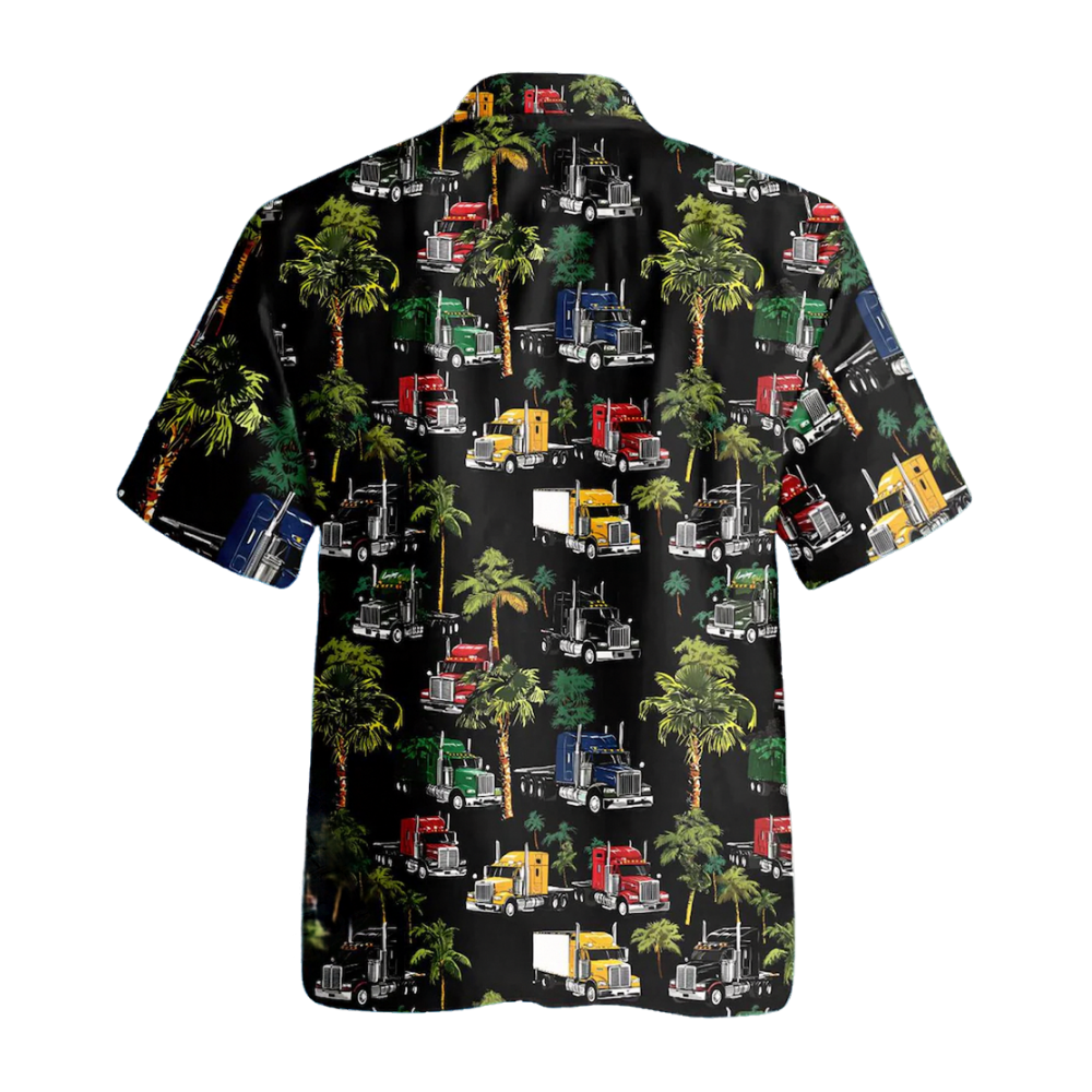 Semi Truck Tropical Hawaiian Shirt For Men, Truck Hawaiian Shirt For Truck Driver HE0791