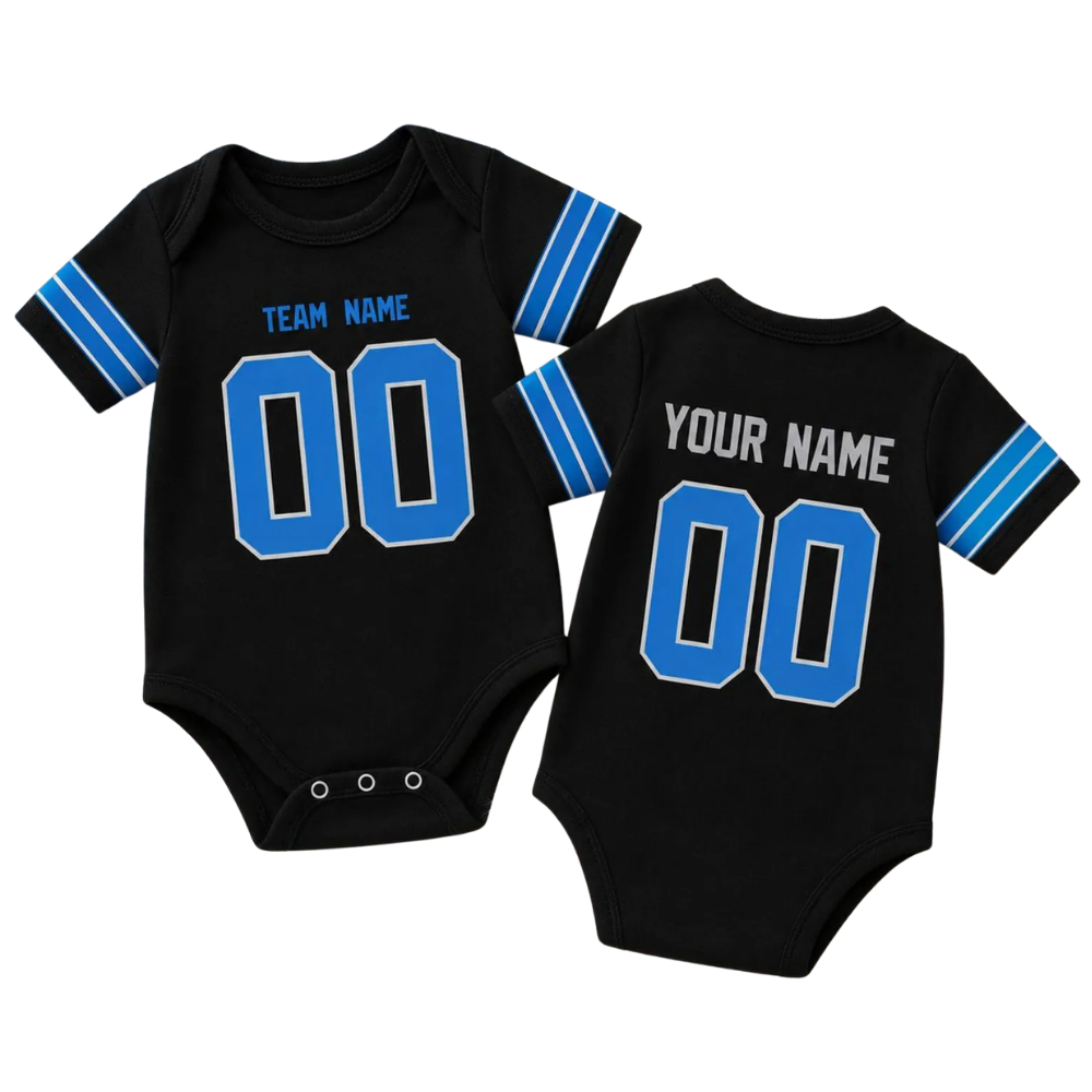 Personalized Football 3D Baby Bodysuit, Custom Name And Number Football Baby Bodysuit BB0313