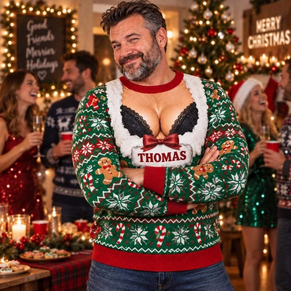 Custom Name Funny Christmas Sweatshirt For Men Women, Personalized Funny Christmas Sweatshirt 2D1053