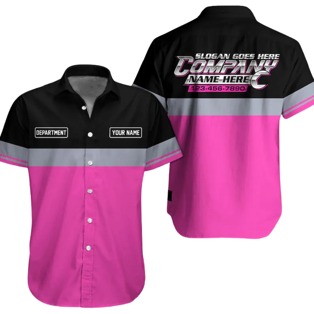 Custom Mechanic Hawaiian Shirts With Name, Custom Mechanic Uniform Shirts HE0104