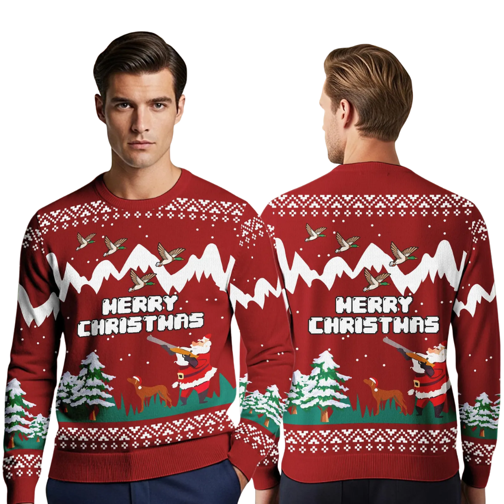 Mallard Duck Hunting Ugly Sweatshirt Christmas, Hunting Lover Ugly Sweatshirt For Xmas 2D1234