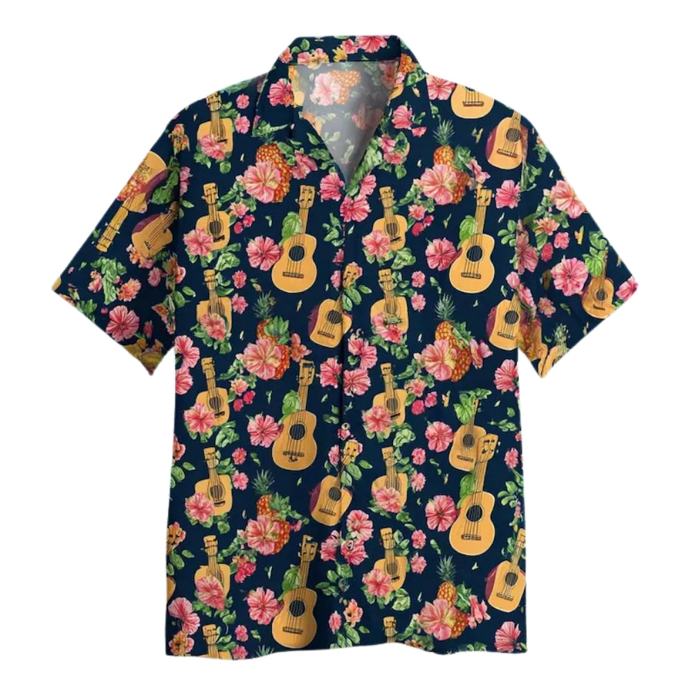 Ukulele Tropical Hawaiian Shirt For Men Women, Ukelele Lover Hawaiian Shirt HE0122
