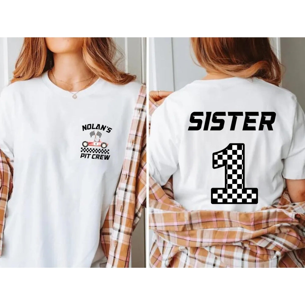 Pit Crew Race Car Custom Matching Birthday Family T Shirts, Custom Race Lover Matching Birthday Family Shirts ET0328